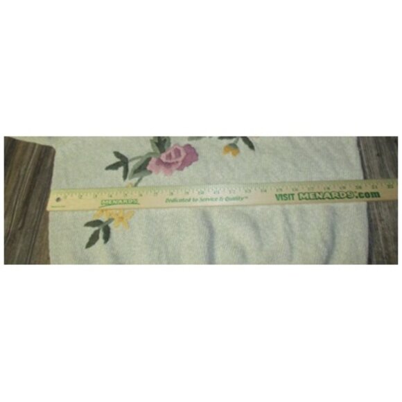 Womans Alfred Dunner Beige Short Sleeve Sweater Floral Sz Large fall fairy boho - Picture 9 of 13